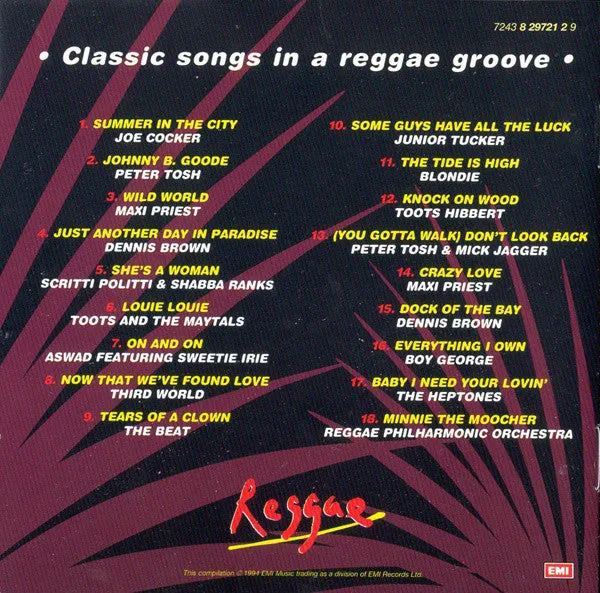 Various Classic Songs In A Reggae Groove CD compilation 1994