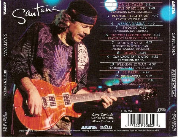 Santana Supernatural CD album usato latin rock VG+