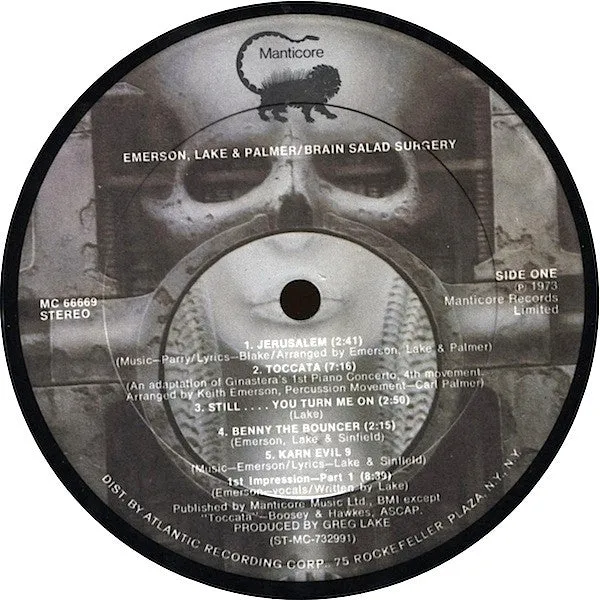 Emerson Lake Palmer Brain Salad Surgery vinile LP apribile
