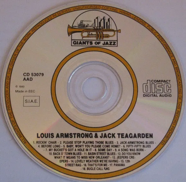 Armstrong Teagarden Satchmo Meets Big T CD jazz dixieland
