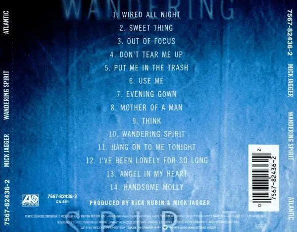 Mick Jagger Wandering Spirit CD album usato 1993