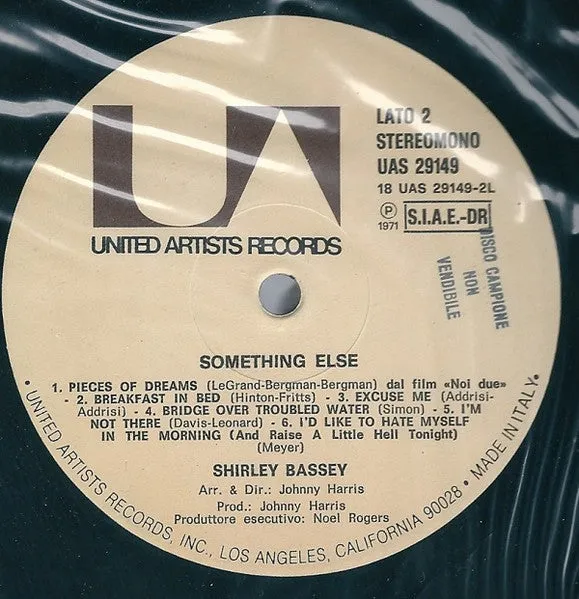 Shirley Bassey Something Else LP apribile usato soul