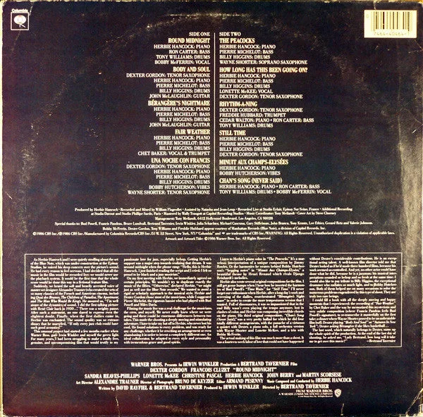 Herbie Hancock Round Midnight LP Vinile Colonna Sonora USA