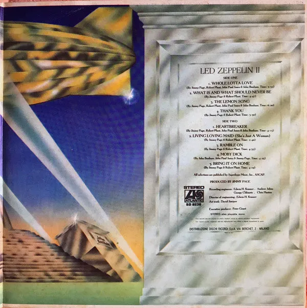Led Zeppelin II vinile LP gatefold seconda stampa italiana 1971