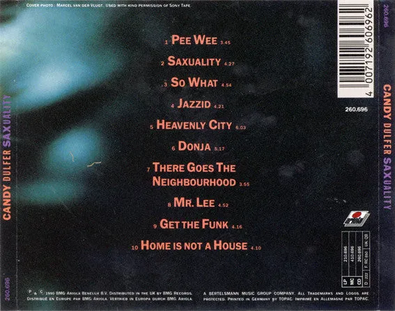 Candy Dulfer Saxuality CD album jazz funk 1990