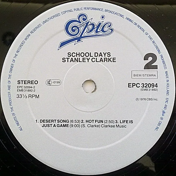 Stanley Clarke School Days vinile LP usato ristampa
