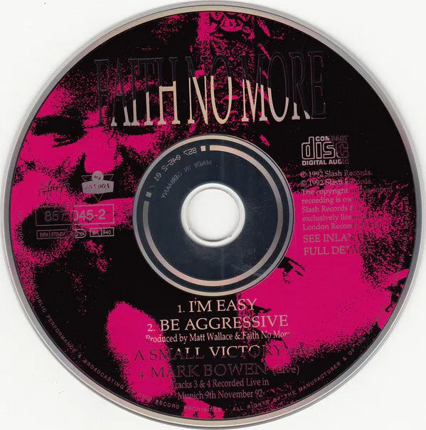 Faith No More I'm Easy Be Aggressive CD singolo usato