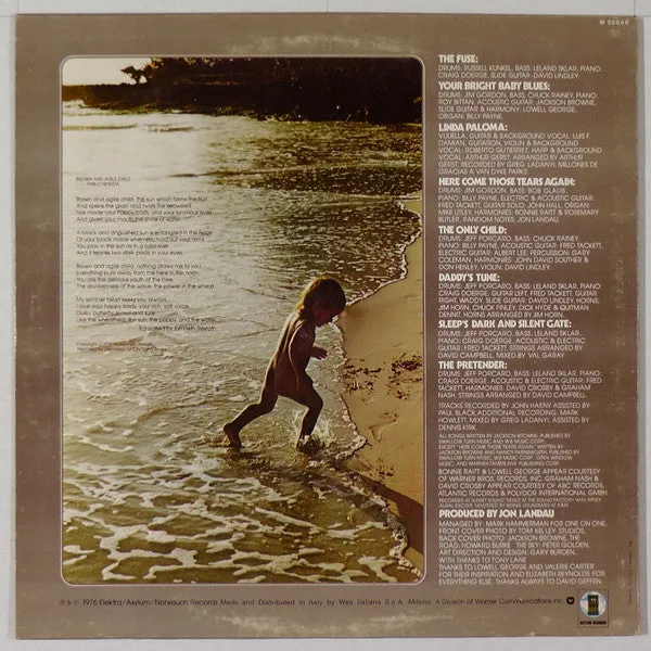 Jackson Browne The Pretender vinile LP 1976 VG+ soft rock
