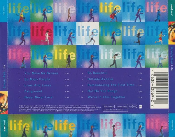Simply Red Life CD album 1995 jewel case