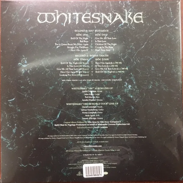Whitesnake 1987 doppio LP 180g remaster gatefold