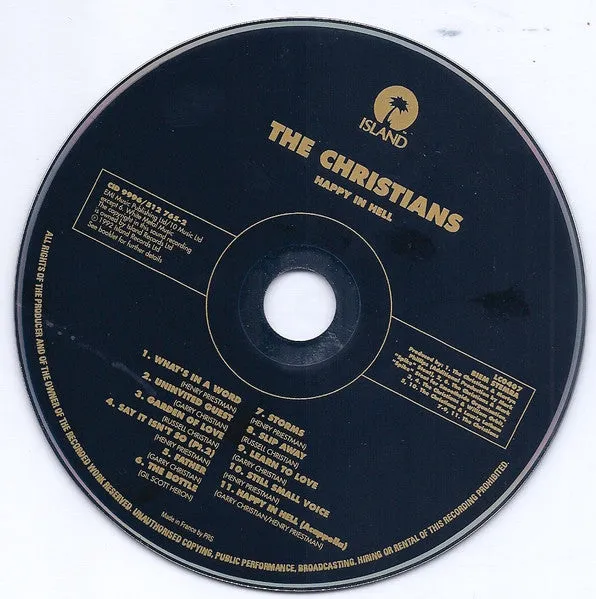 The Christians Happy In Hell CD album pop rock quasi nuovo