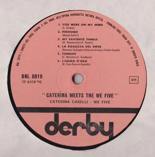 Caterina Caselli We Five Caterina Meets LP compilation 1966