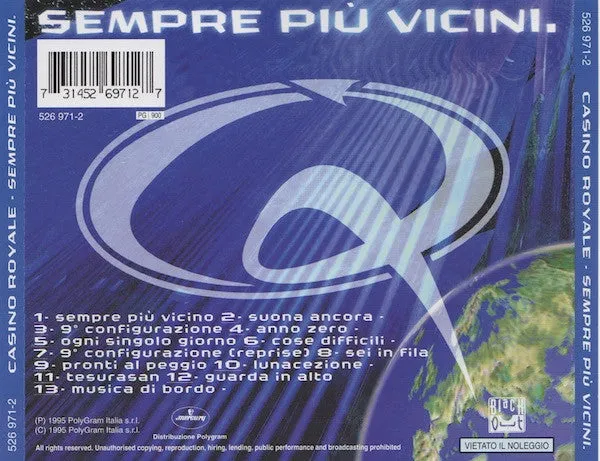 Casino Royale Sempre Più Vicini CD trip hop dub