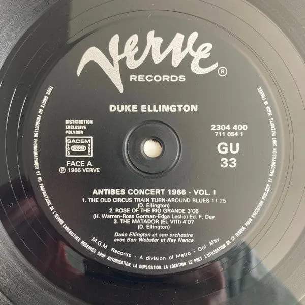 Duke Ellington Antibes Concert Vol.1 vinile LP ristampa