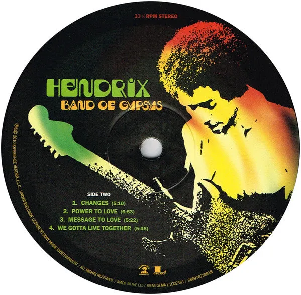 Jimi Hendrix Band Of Gypsys vinile LP 180g remaster