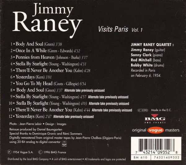 Jimmy Raney Visits Paris Vol.1 CD digipak rimasterizzato