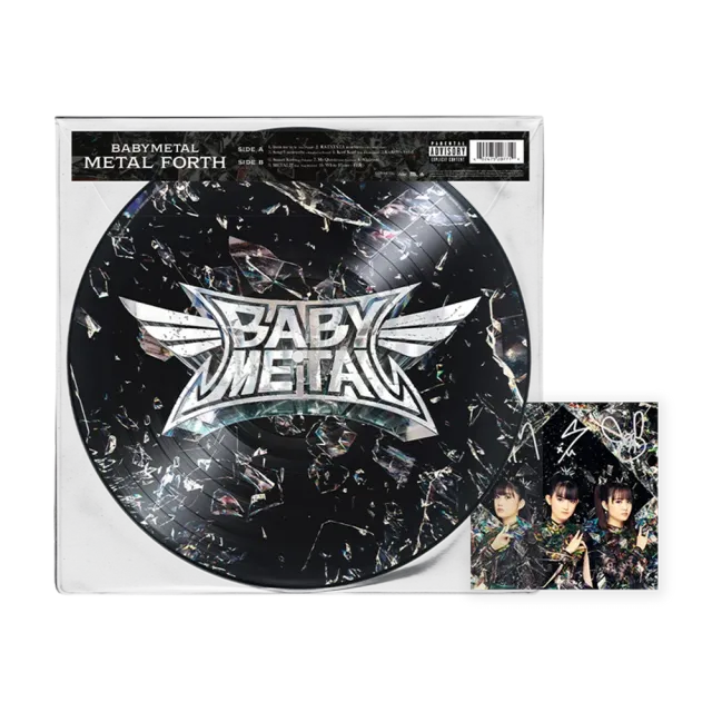 BABYMETAL Metal Forth Shattered Glass picture disc vinile + card firmata