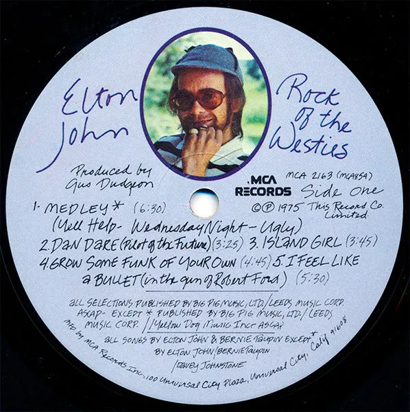 Elton John Rock Of The Westies vinile LP USA 1975