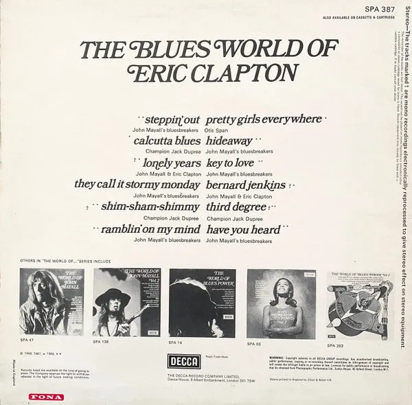 Eric Clapton The Blues World LP vinile compilation blues