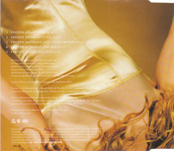Madonna Frozen CD maxi singolo 5 remix