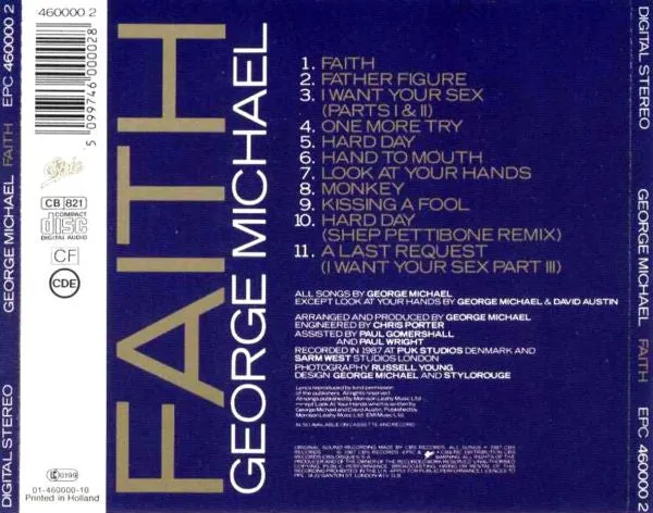 George Michael Faith CD album 1987 usato VG+ pop