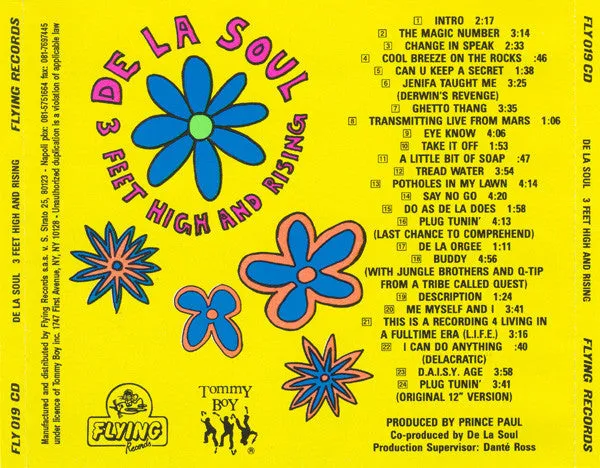 De La Soul 3 Feet High And Rising CD limited edition