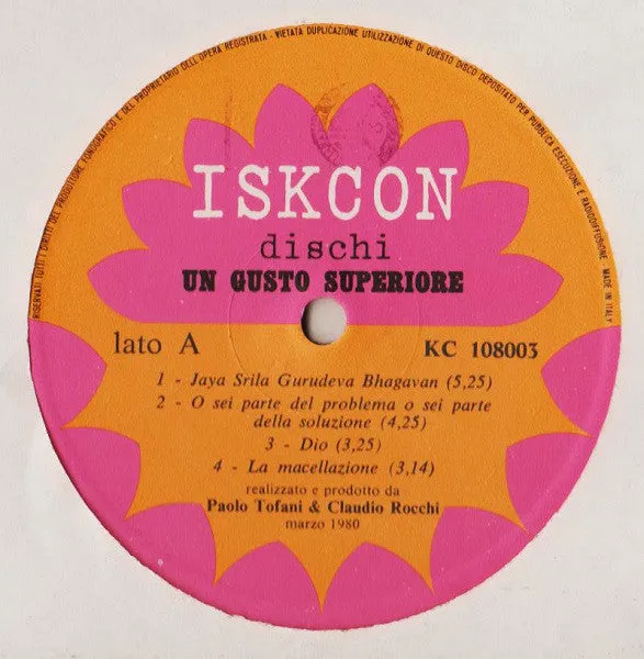 Tofani Rocchi Un Gusto Superiore LP 1980 VG+