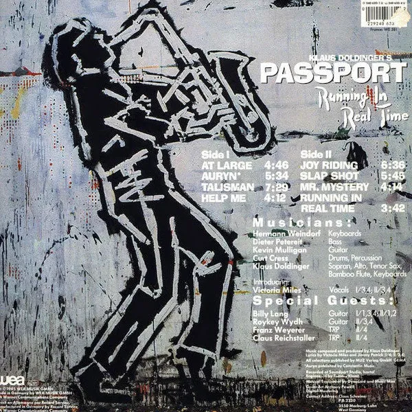 Passport Running In Real Time vinile LP tedesco fusion NM