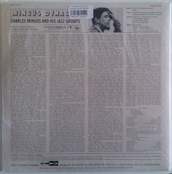 Charles Mingus Dynasty 2xLP gatefold vinile 2007 post bop