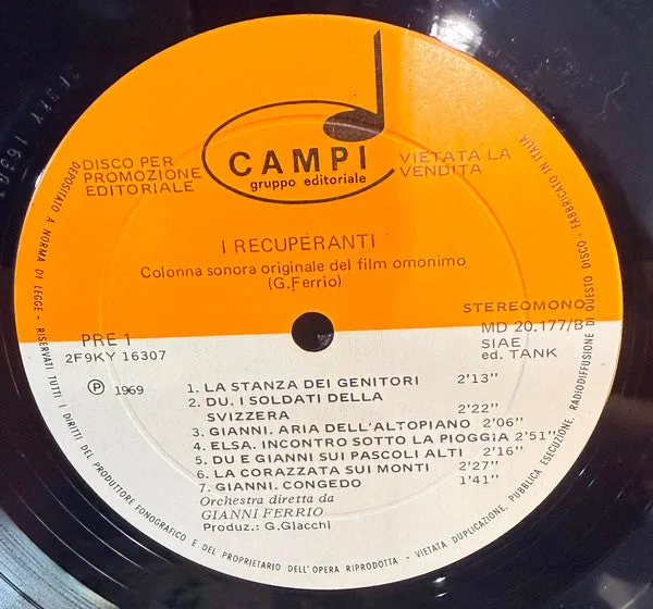 Gianni Ferrio I Recuperanti LP colonna sonora promo