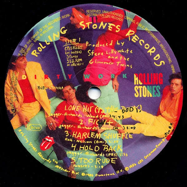 Rolling Stones Dirty Work vinile LP 1986 Olanda