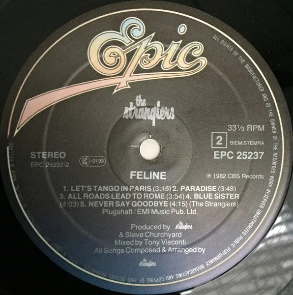 The Stranglers Feline LP new wave synth-pop olandese