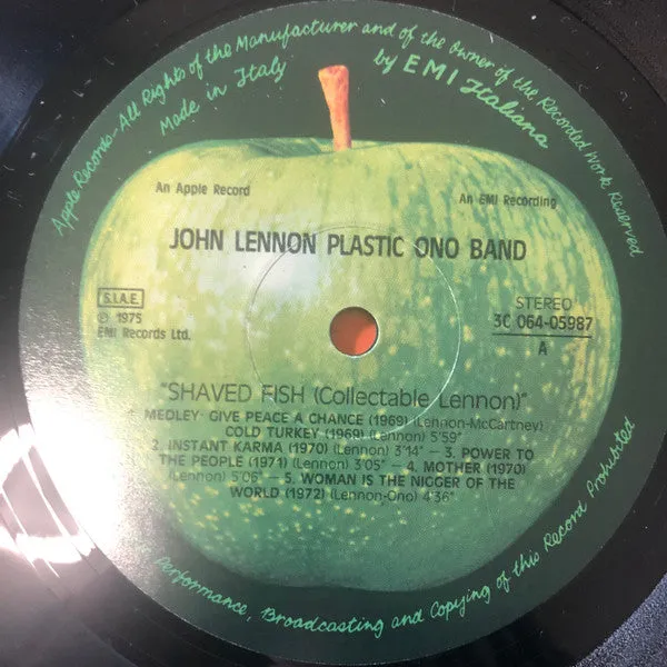 Lennon Plastic Ono Band Shaved Fish vinile LP compilation
