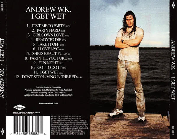 Andrew W.K. I Get Wet CD album hard rock VG+