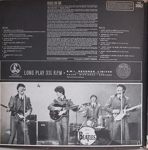 The Beatles Beatles For Sale LP vinile gatefold 1976