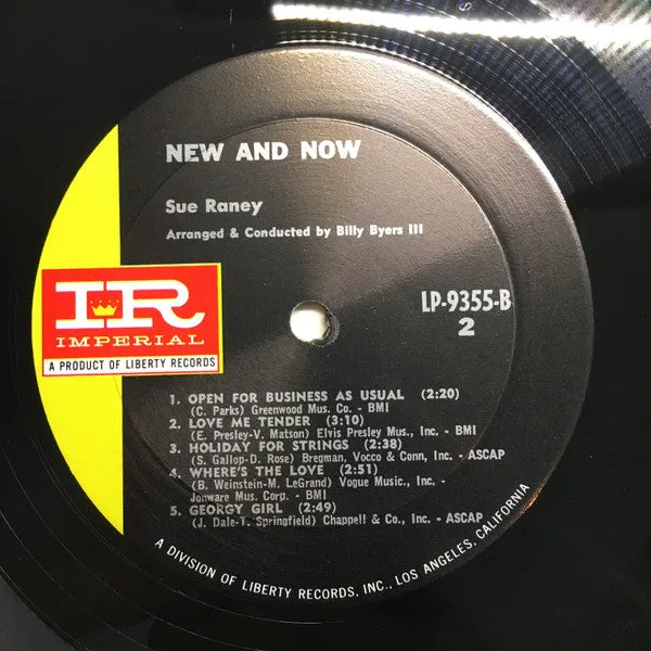 Sue Raney New And Now vinile LP mono 1967