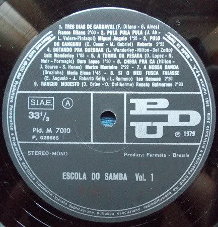 Various Escola Do Samba Vol 1 LP samba NM