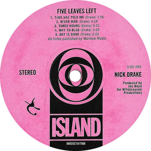 Nick Drake Five Leaves Left vinile LP 180g gatefold folk