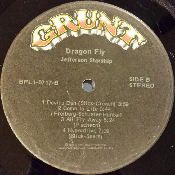 Jefferson Starship Dragon Fly LP vinile USA 1974 rock