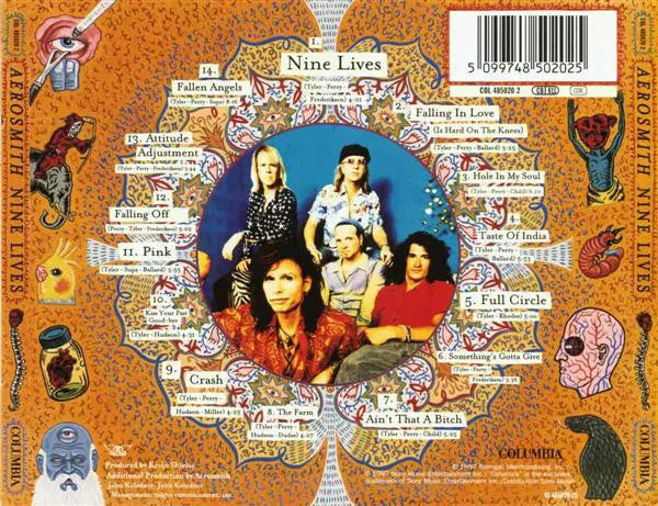 Aerosmith Nine Lives CD album 1997 hard rock 14 brani