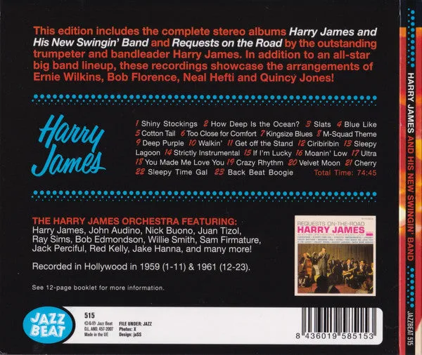 Harry James New Swingin Band CD compilation big band