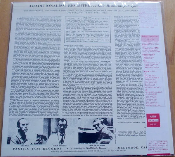 Bob Brookmeyer Traditionalism Revisited vinile mono LP