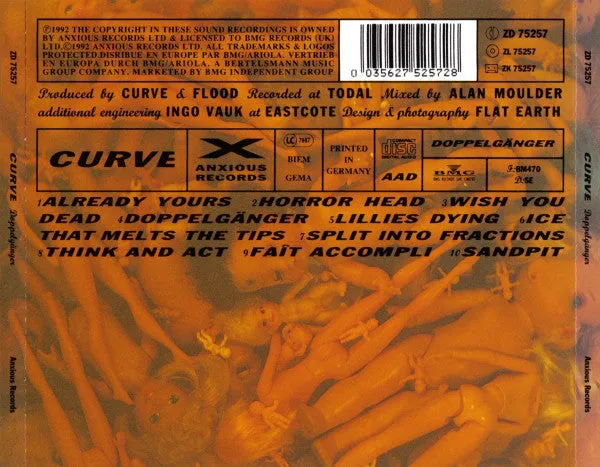 Curve Doppelgänger CD album 1992 shoegaze