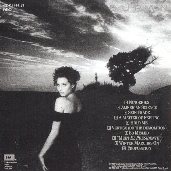 Duran Duran Notorious CD album pressaggio tedesco 1986 near mint