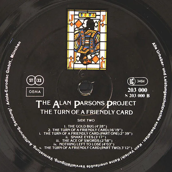 Alan Parsons Project Friendly Card vinile LP prog