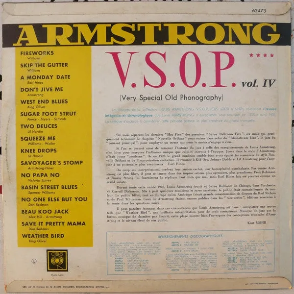 Louis Armstrong V.S.O.P. Vol. 4 LP compilation