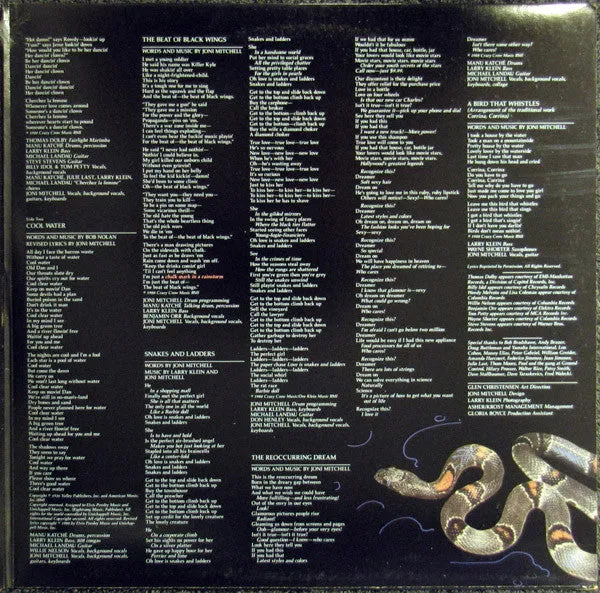 Joni Mitchell Chalk Mark in a Rain Storm LP vinile USA 1988