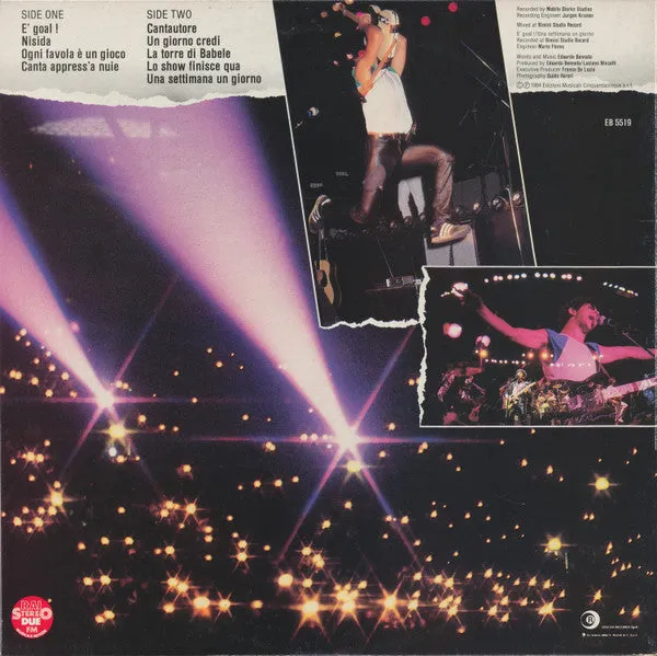 Edoardo Bennato Live È Goal LP vinile gatefold VG+