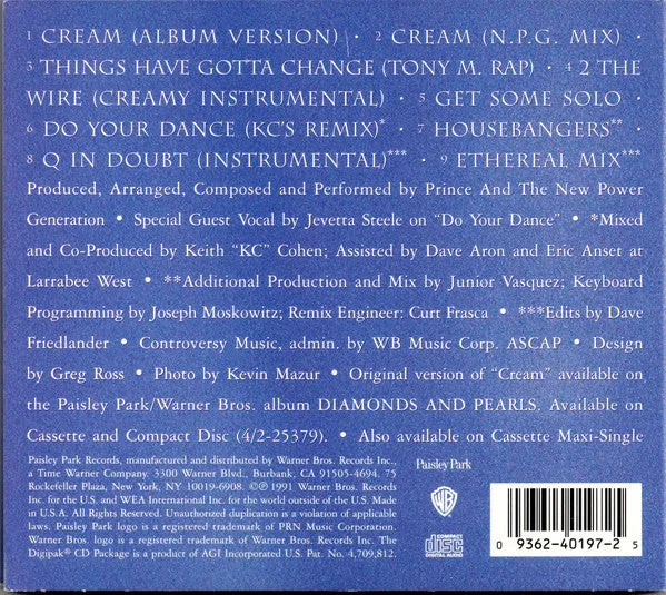 Prince Cream CD maxi digipak funk soul usato