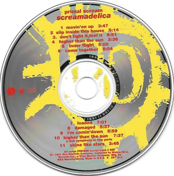 Primal Scream Screamadelica CD album USA 1991